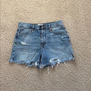 Free People Denim Distressed Shorts-4”